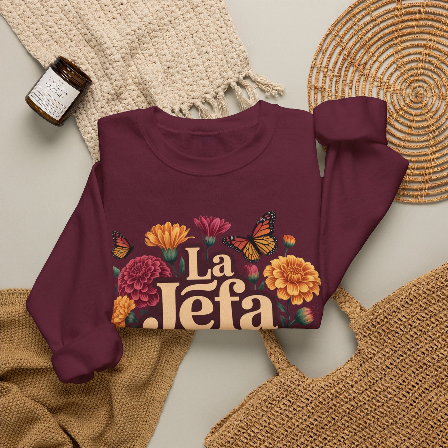 La Jefa Sweatshirt - Latina Boss Babe Gift - Mujer Fuerte Empowerment Hoodie - Feminist Gift for Her - Latina Pride Wear