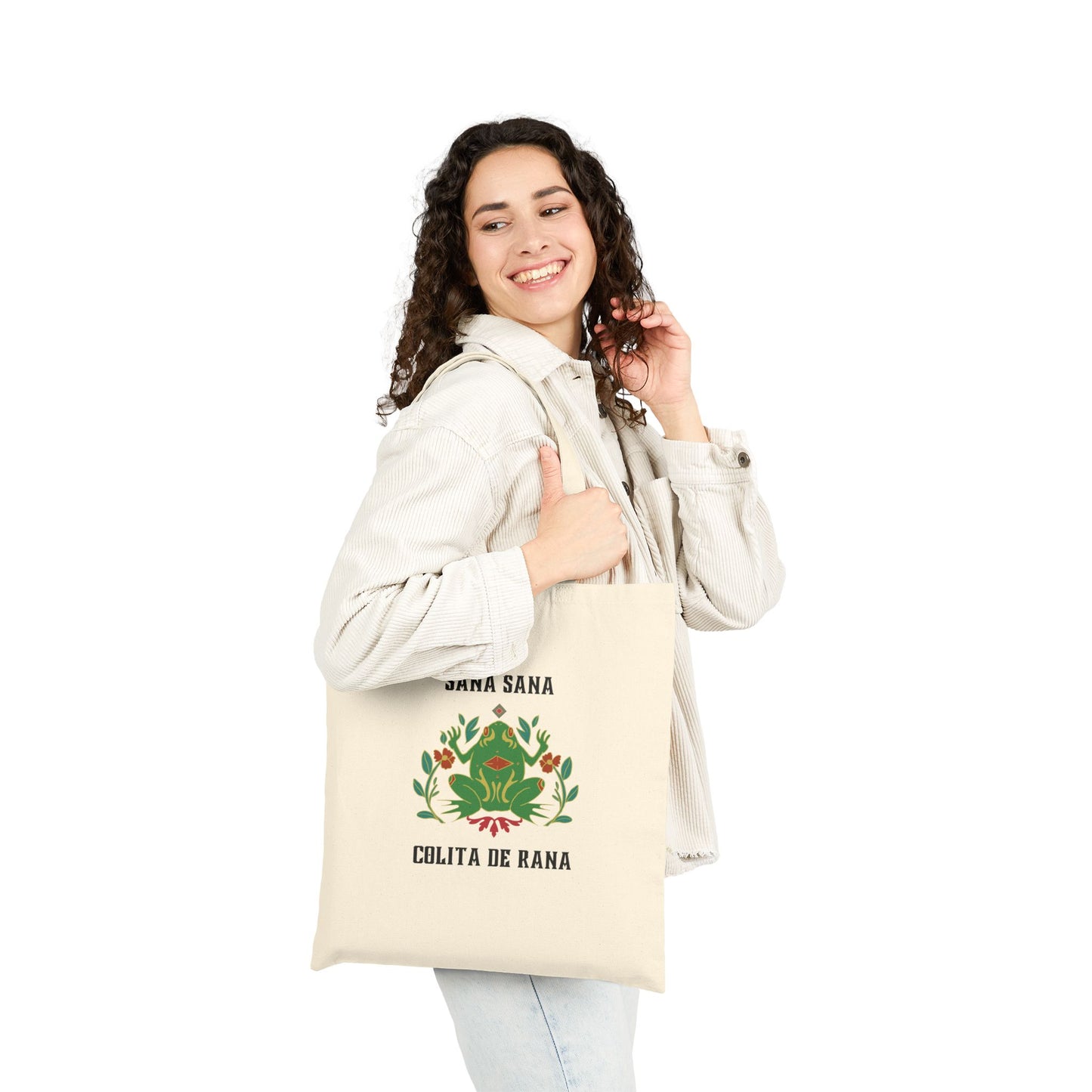 Sana Sana Colita De Rana Tote Bag | Sana Sana Colita de Rana Badge , Shoulder Bag , Reusable Grocery Bag , Handbag , Grocery Bag
