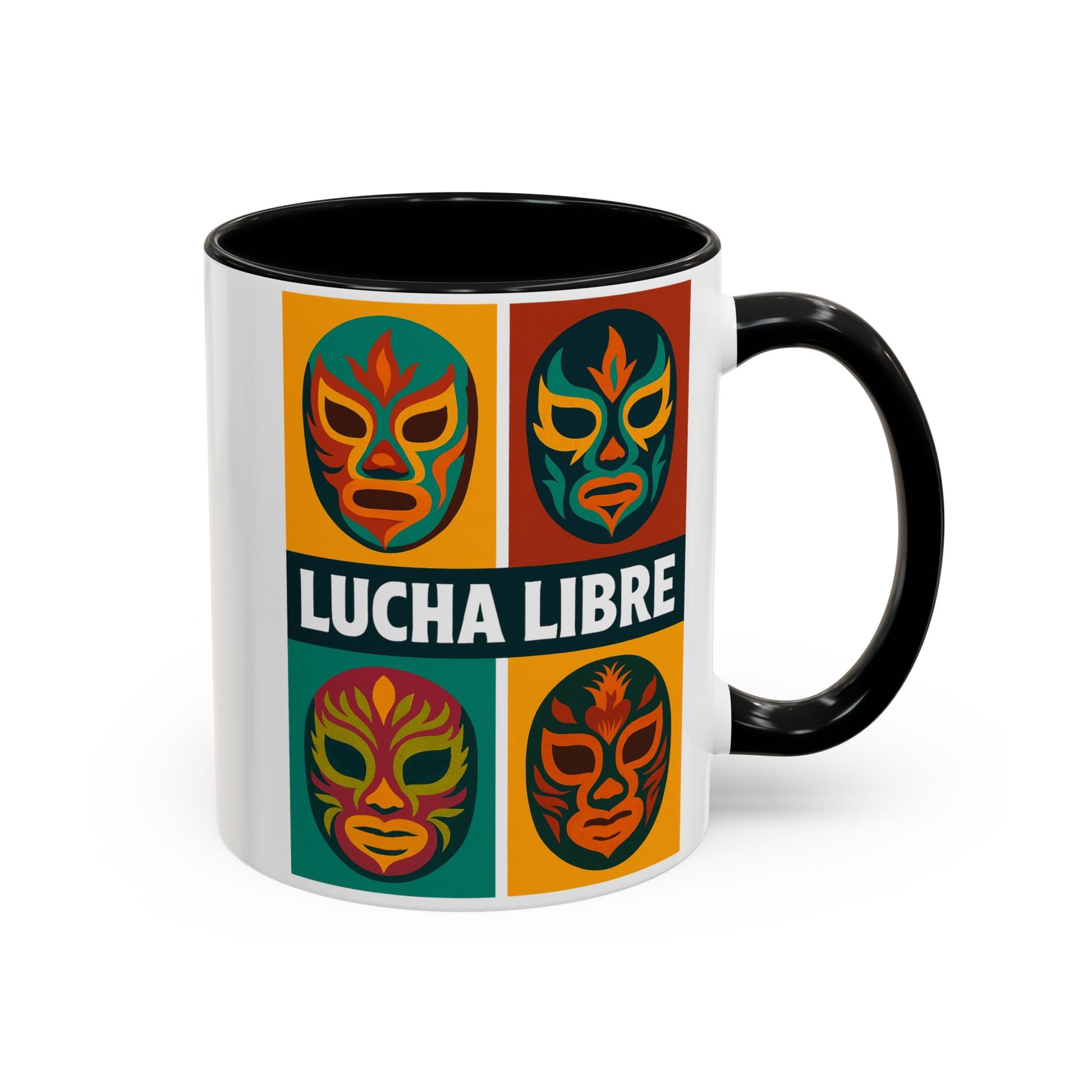Lucha Libre Coffee Mug — Luchador Mexican Wrestling Cup, Cinco de Mayo Gift, Regalos Para Mama, Latino Pride Drinkware (view 4 of 5)
