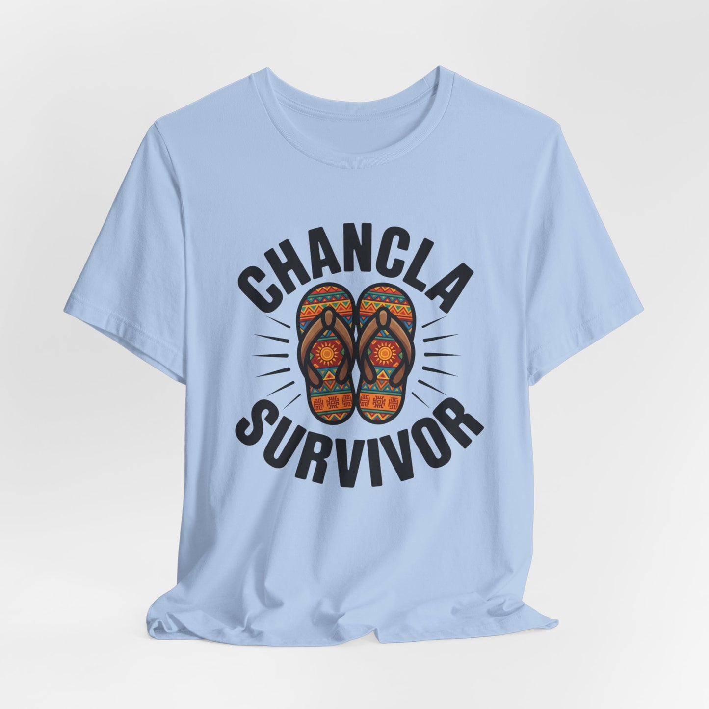 Chancla Survivor T-Shirt - Latino Heritage Tee - Hispanic Humor Gift - Abuela Power - Mexican Funny Shirt - Chancla Vida