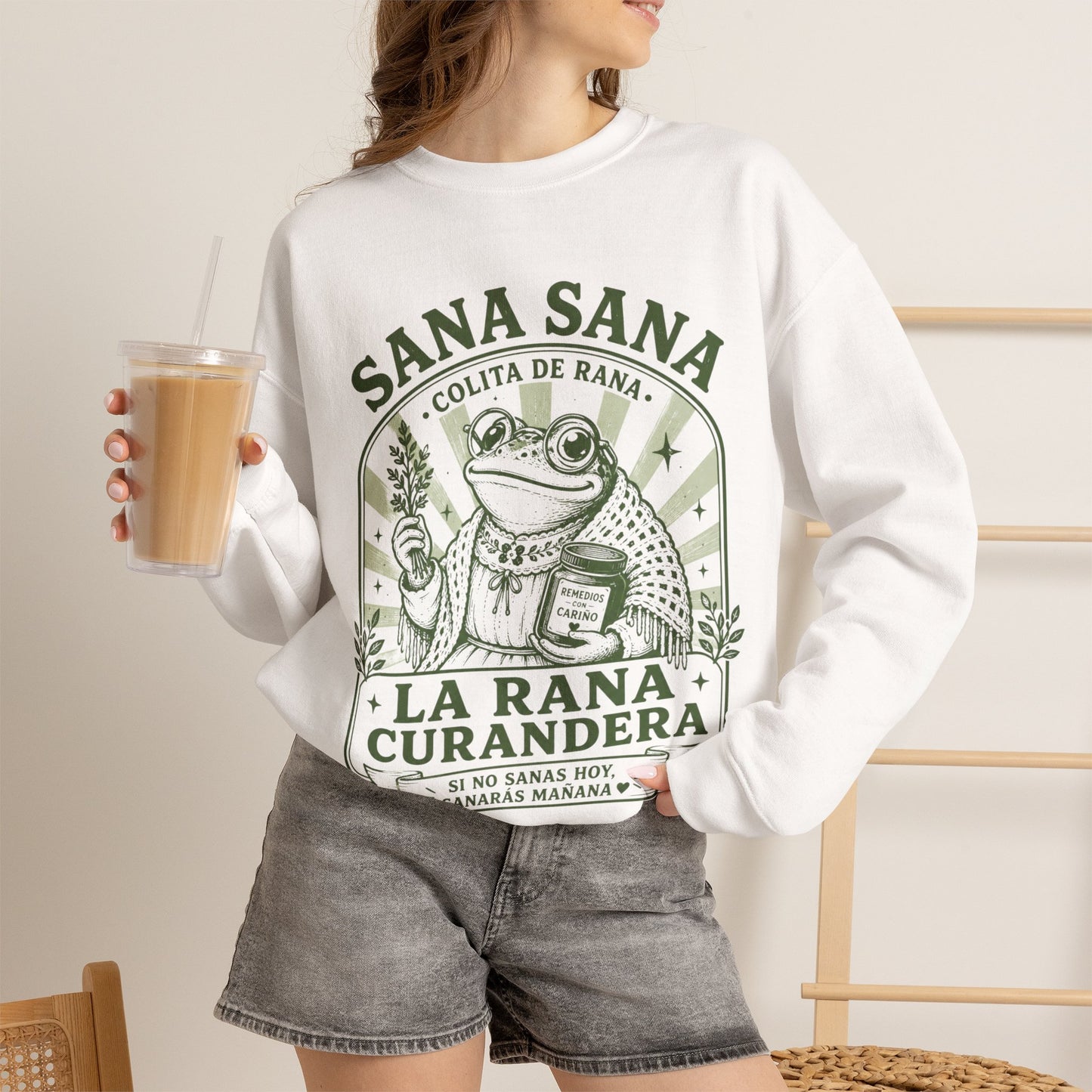 Colita De Rana Sweatshirt - Funny Spanish Saying Sudadera - Latina Gift - Bilingual Humor Pullover