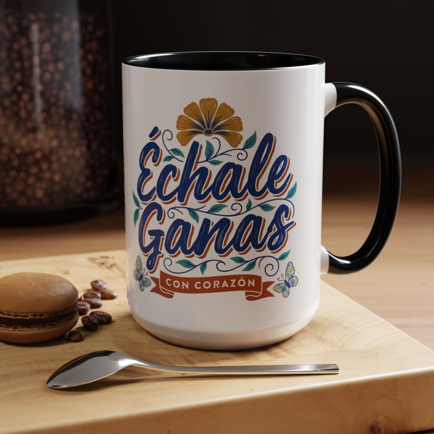 Echale Ganas Mug - Latina Motivational Coffee Cup | Spanish Gift for Her | Inspirational Mug | Regalos en Español