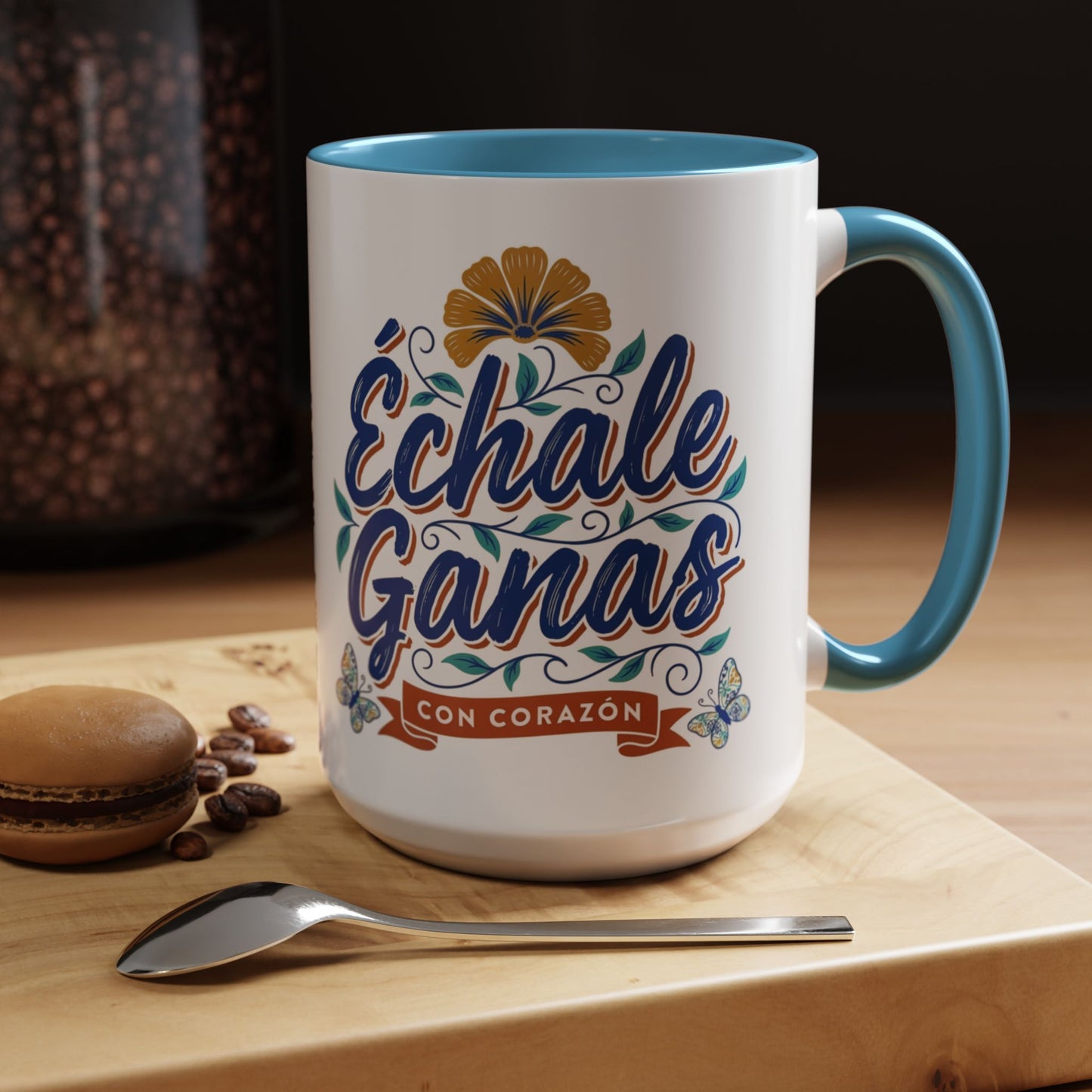 Echale Ganas Mug - Latina Motivational Coffee Cup | Spanish Gift for Her | Inspirational Mug | Regalos en Español