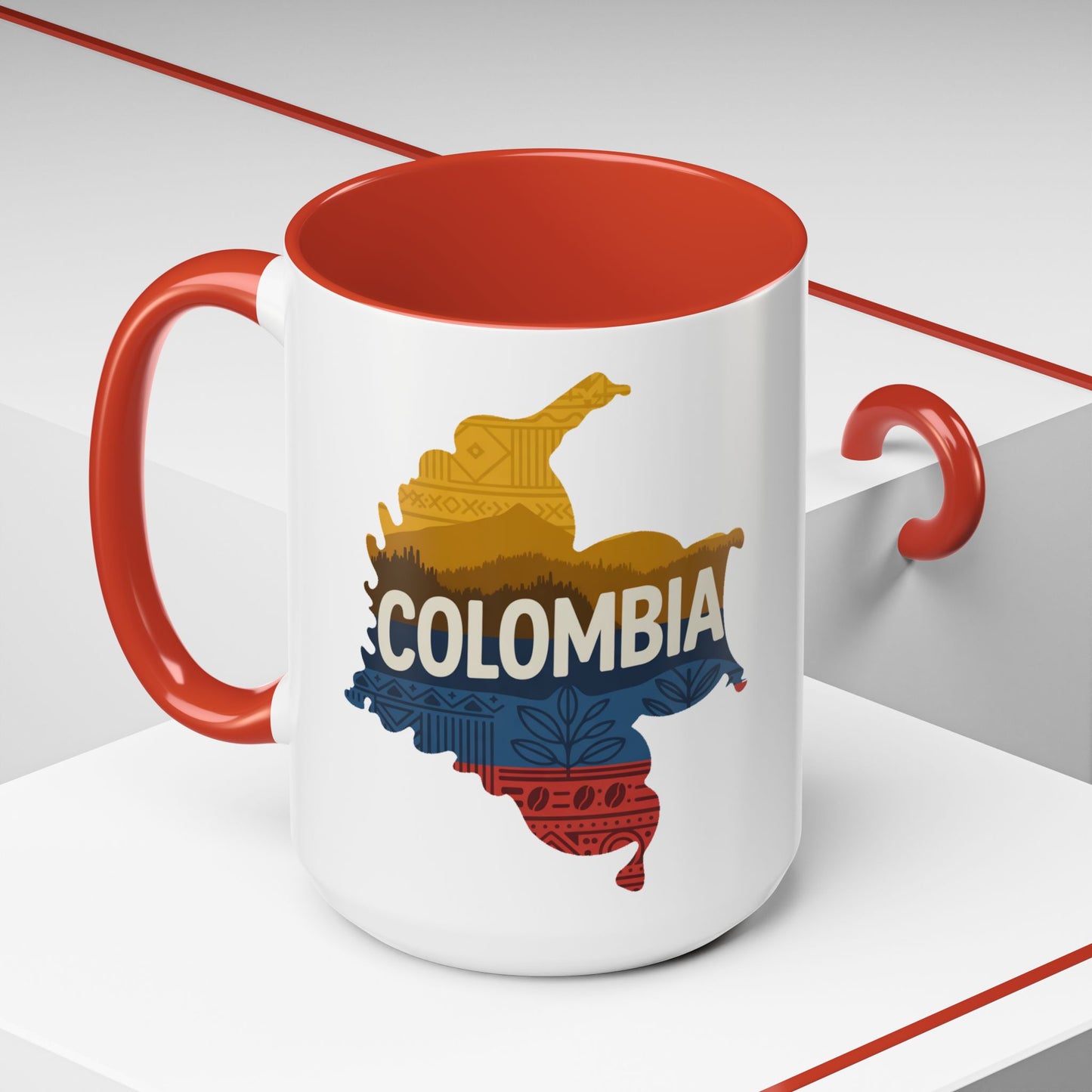Colombia Mug - Colombian Heritage Gift, Orgullo Colombiano Coffee Cup, Mi Colombia Bella Souvenir for Hispanic Pride