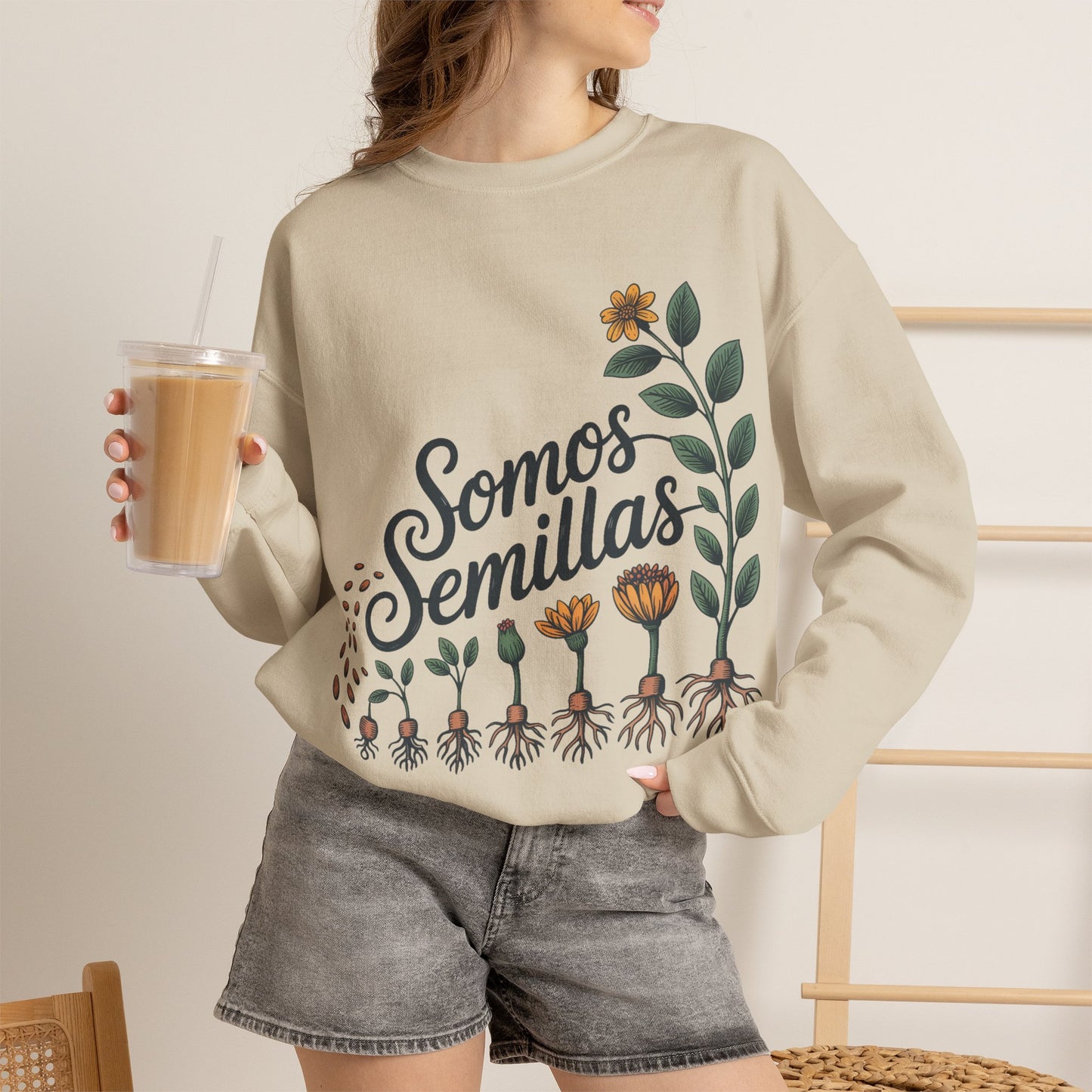 Somos Semillas Sweatshirt - We Are Seeds Latino Heritage Pride Gift - Hispanic Cultural Apparel for Women Men