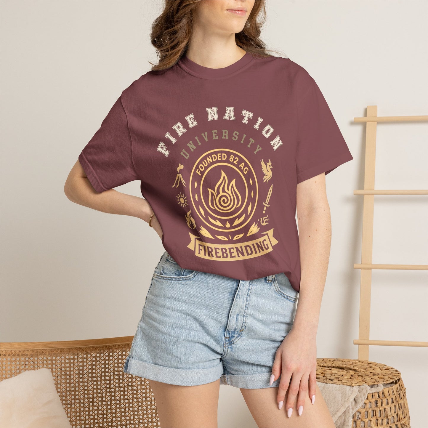 Fire Nation University Shirt | The Last Airbender Gift , Earth Kingdom Tee | Anime Fan Art