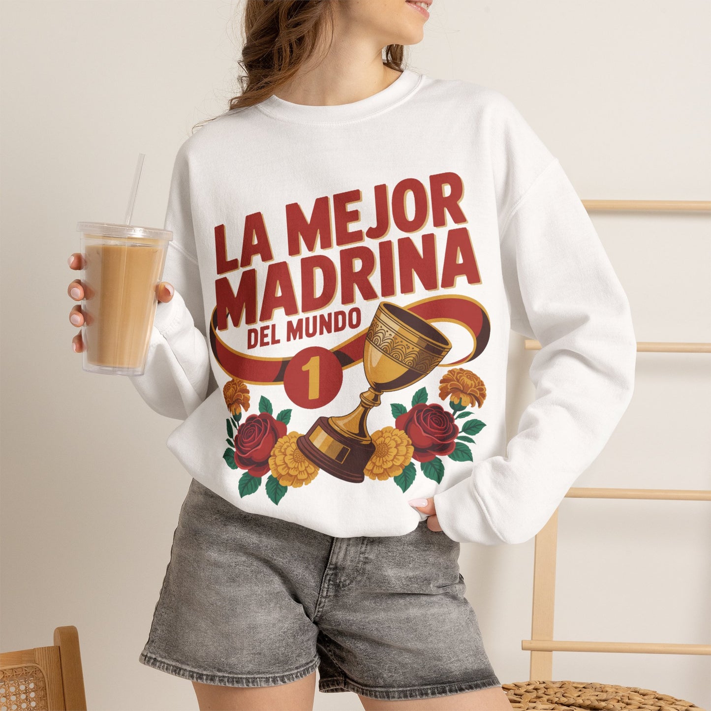 Madrina Sweatshirt - Proud Godmother Gift - Sudadera Latina - Spanish Gift for Her - Regalos para Mujer
