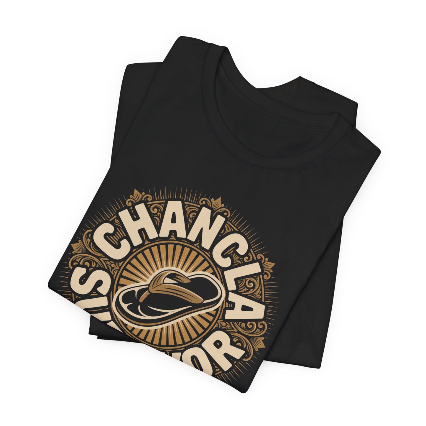 Chancla Survivor T-Shirt - Funny Latino Heritage Tee - La Chancla Power Gift - Mexican Humor Shirt - Hispanic Comedy Tee - Abuela Gift