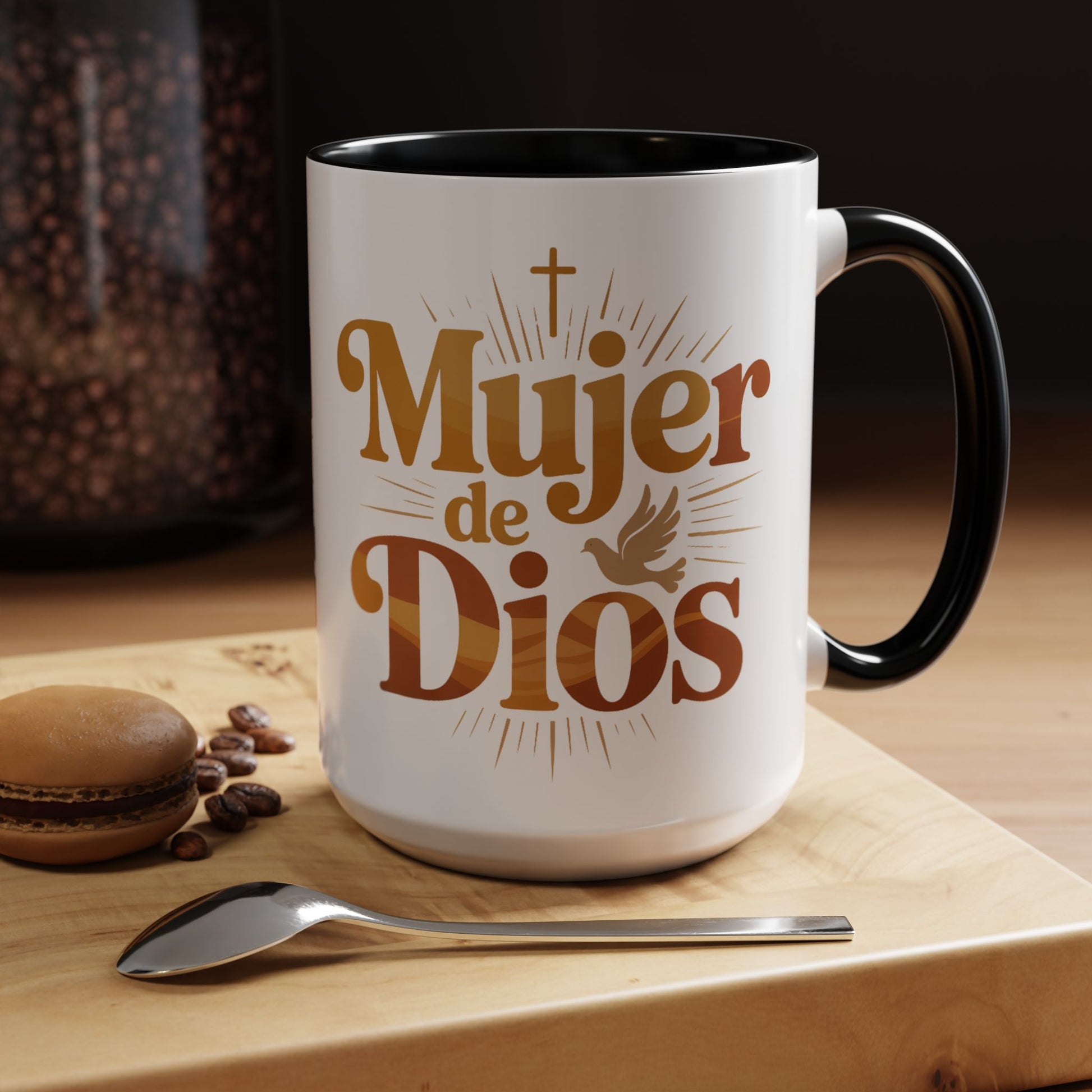 Mujer de Dios Mug — Spanish Faith Coffee Cup Gift for Christian Latina Women