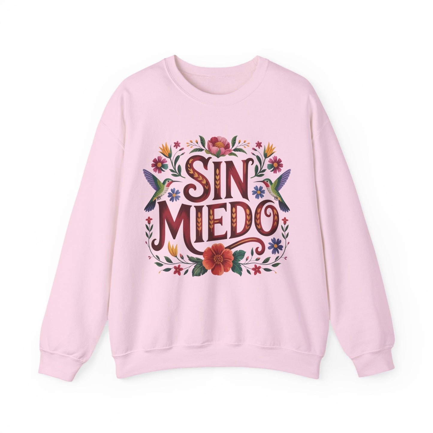 Sin Miedo Sweatshirt - Faith Over Fear Christian Gift - Hispanic Religious Wear - Spiritual Hoodie - Catholic Gift