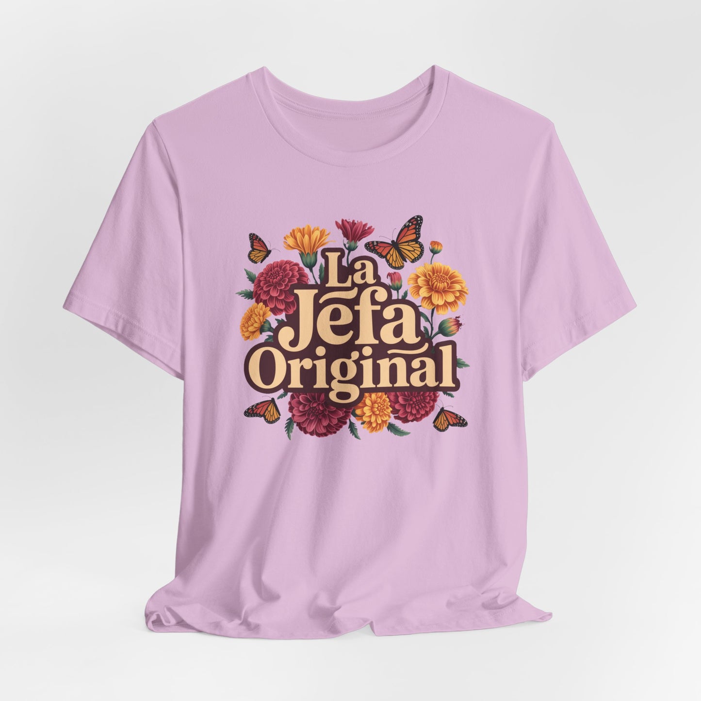 La Jefa Original T-Shirt - Latina Boss Lady Tee - Hispanic Pride Shirt - Bilingual Spanish Slang Gift for Her - Mujer Fuerte Empowerment