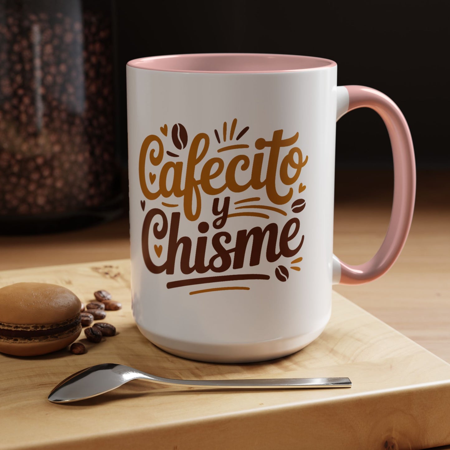 Cafe y Chisme Mug - Latino Coffee Culture Gift - Hispanic Kitchen Decor - Chisme Time Cup - Cafecito Lover Present