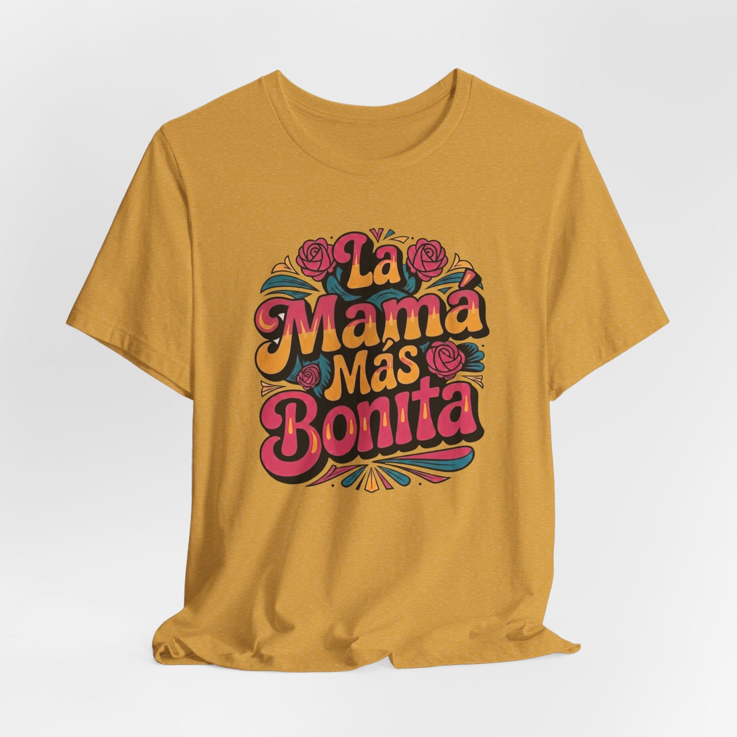 Groovy Art La Mama Mas Bonita Shirt, Mama Gift, Latina Mom Gift, Mom Birthday Gift, Mother's Day