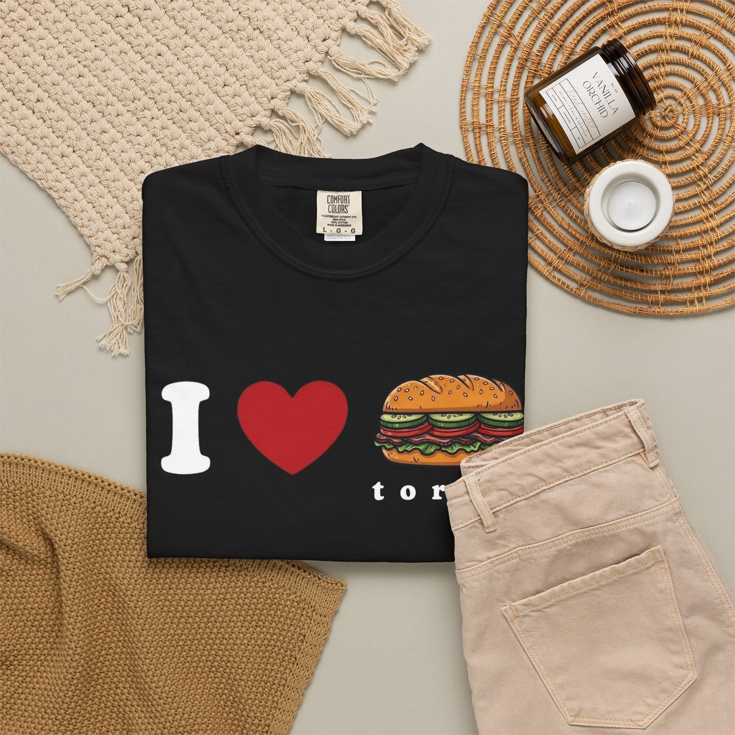 I love Tortas Shirt, Comfort Colors Bilingual Tee, Funny Gift for Men