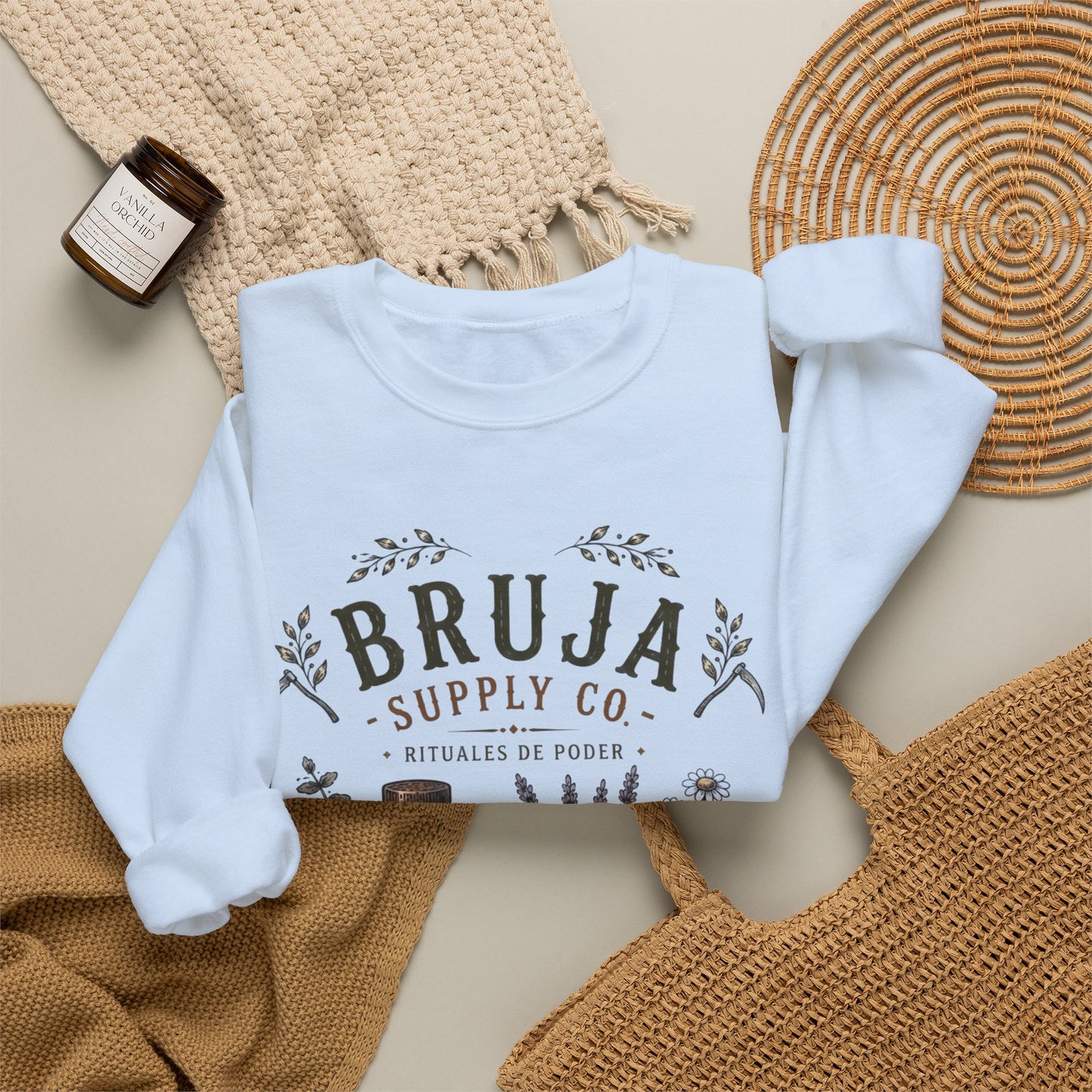 Bruja Sweatshirt - Latina Witch Magic Power Sudadera - Spanish Gift for Her - Bruja Vibes Only - Latina Pride Clothing