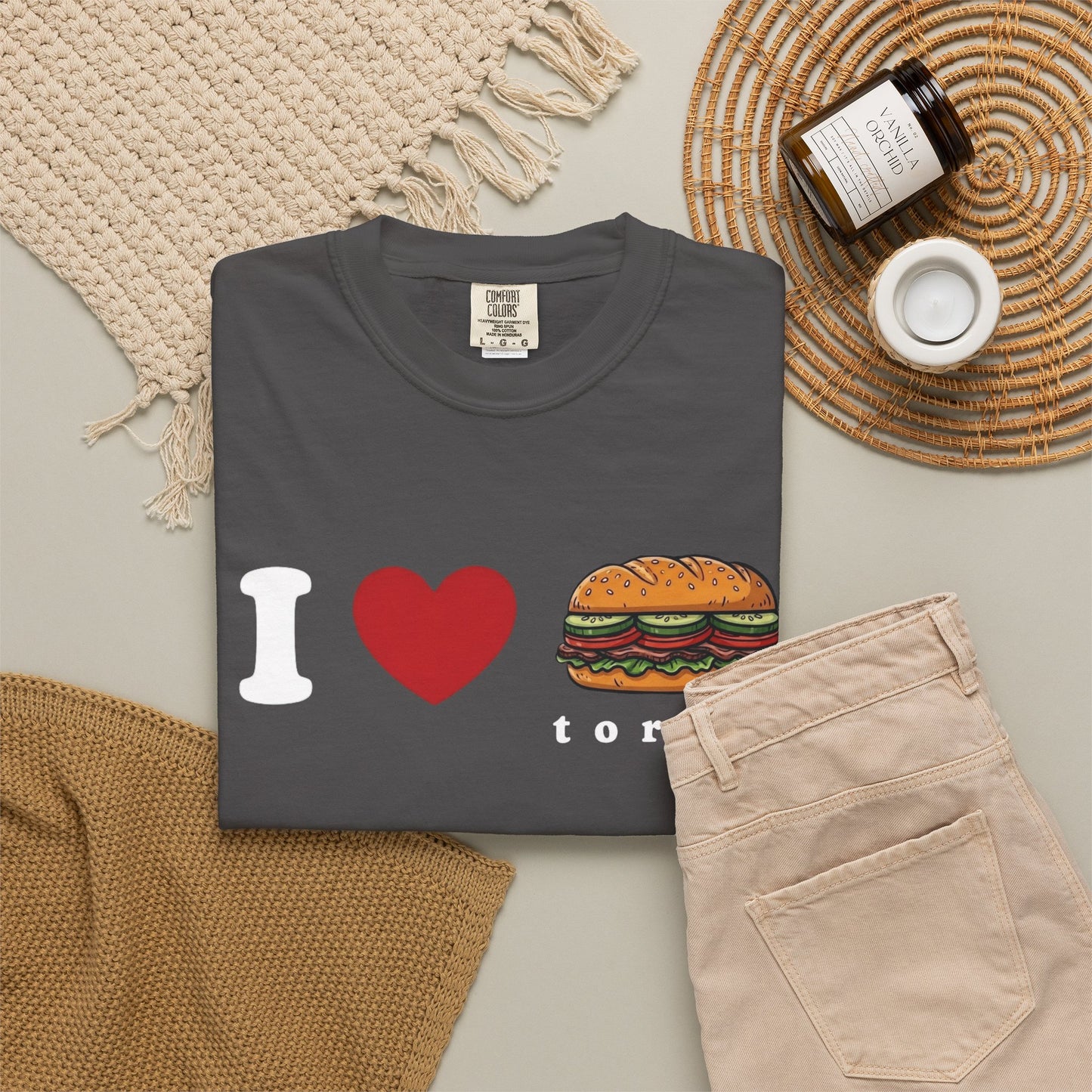 I love Tortas Shirt, Comfort Colors Bilingual Tee, Funny Gift for Men