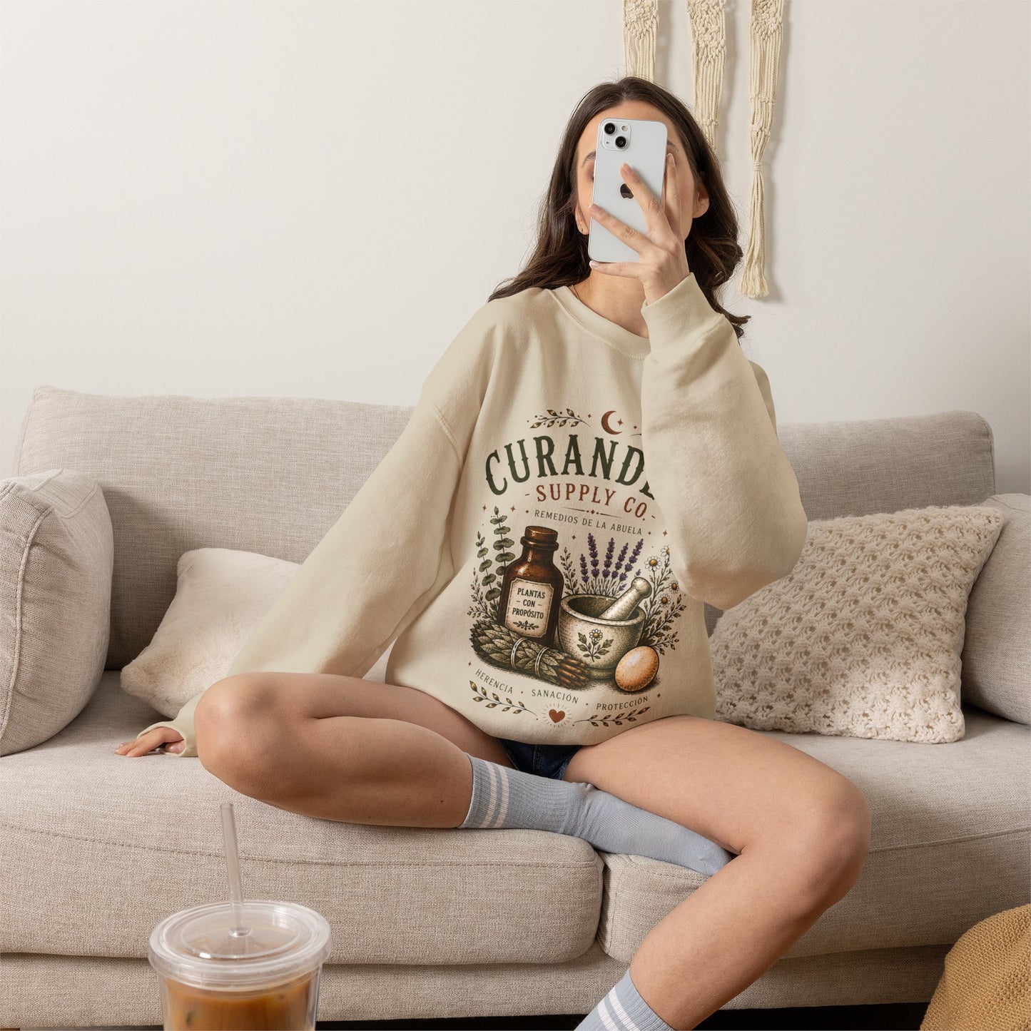Bruja Sweatshirt - Latina Witch Magic Sudadera - Spiritual Gifts for Her - Mystical Latina Pride Hoodie