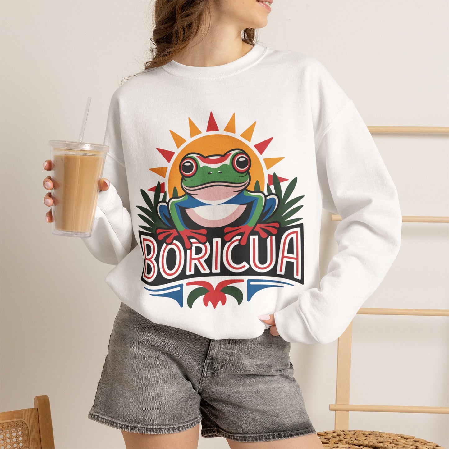 Boricua Sweatshirt - Puerto Rican Pride Gift - Borinquen Heritage Sudadera - Latino Hispanic Pride Wear