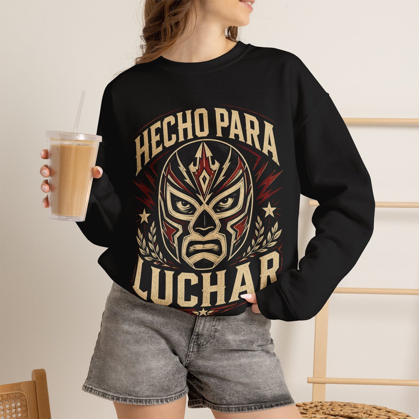 El Luchador Sweatshirt - Mexican Wrestling Lucha Libre Sudadera - Latino Pride Gift for Him - Wrestler Hoodie