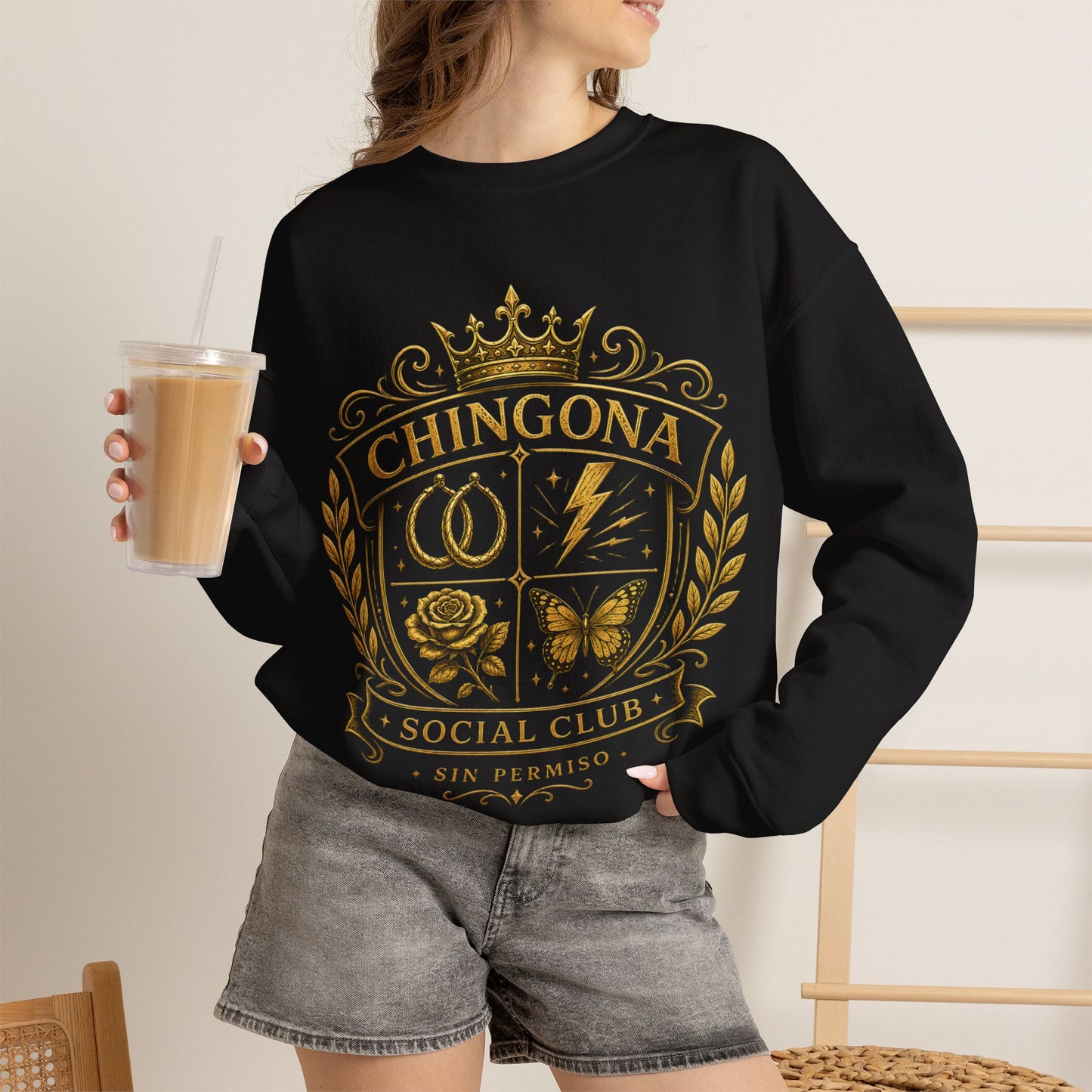 Chingona Comadre Energy Sweatshirt - Latina Gift for Her - Regalos para Mujer - Latina Pride Sudadera
