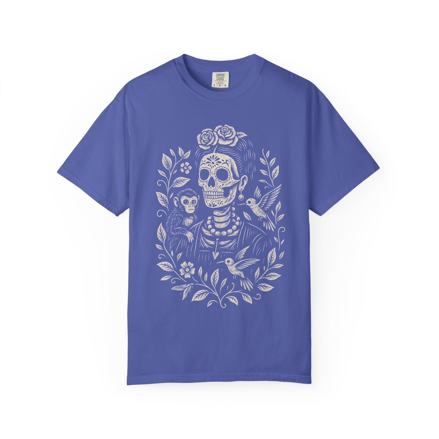 Frida Calavera Tee | Dia De los Muertos Fine Art Shirt, Eskeletos,  Frida Remix, Latina owned business support,