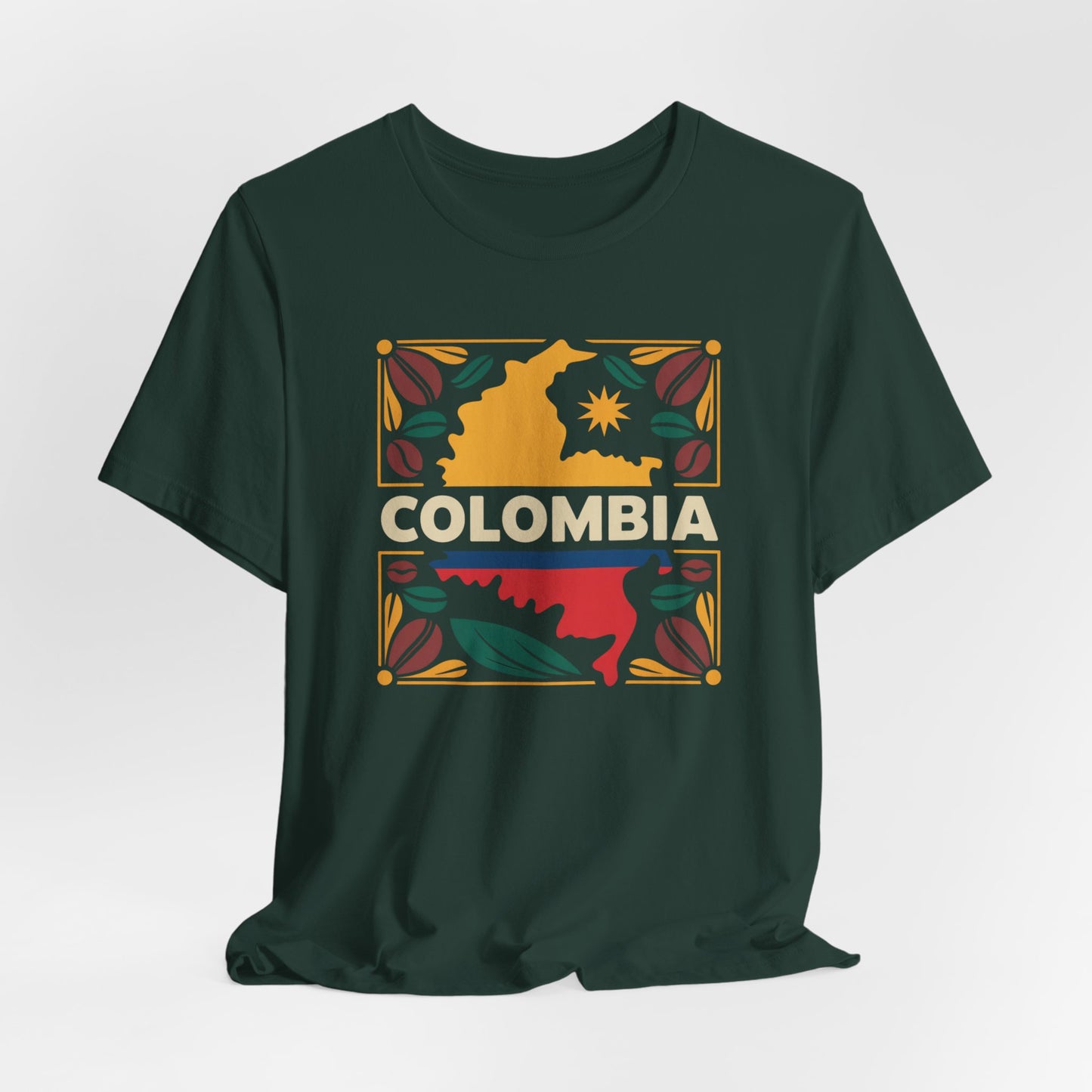 Colombia T-Shirt - Colombian Heritage Pride Tee - Orgullo Colombiano Gift - Hispanic Pride Shirt - Cafetero Style