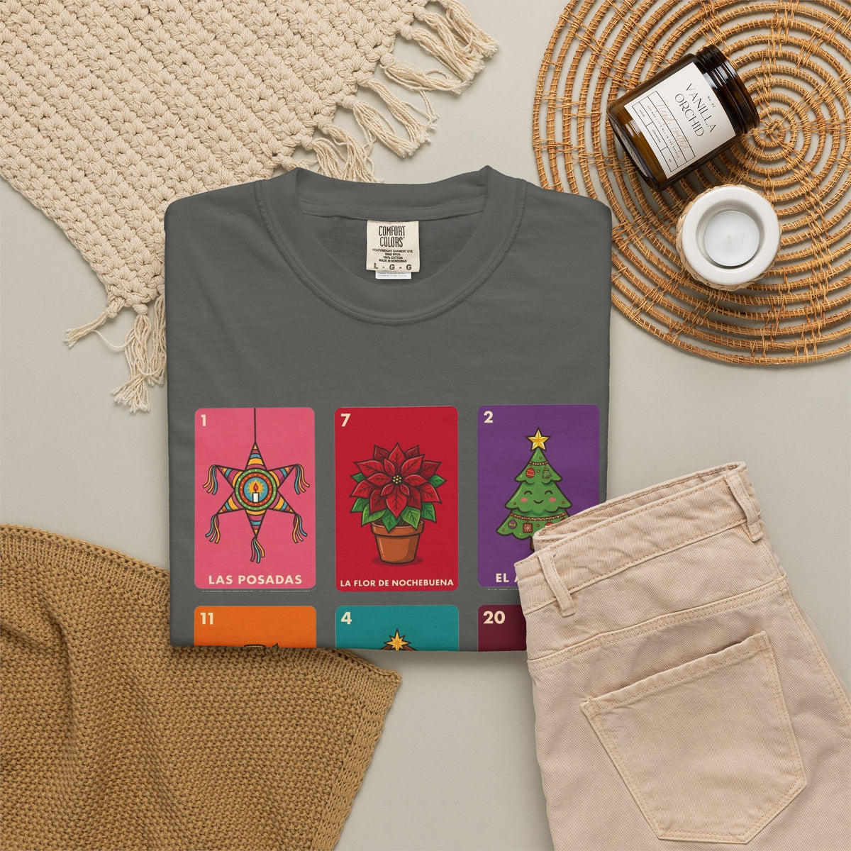 Loteria Navidad Shirt - Mexican Christmas Loteria Tee - Navidad Mexicana Posadas Tamales Ponche - Feliz Navidad Gift