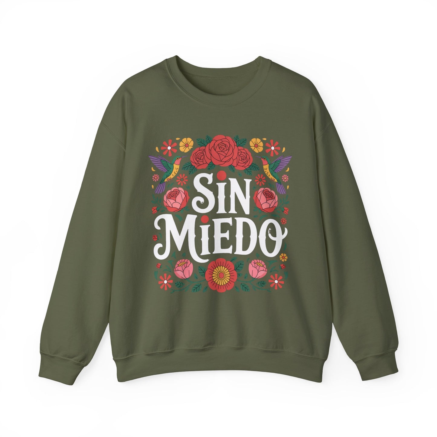 Sin Miedo Sweatshirt - Faith Over Fear Spanish Christian Hoodie - Catholic Gift - Latino Religious Sudadera Cristiana
