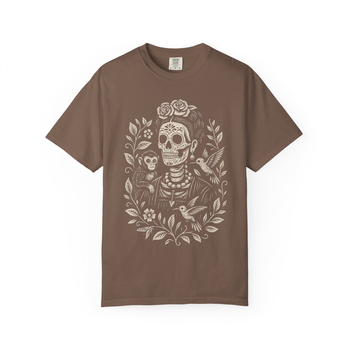 Frida Calavera Tee | Dia De los Muertos Fine Art Shirt, Eskeletos,  Frida Remix, Latina owned business support,