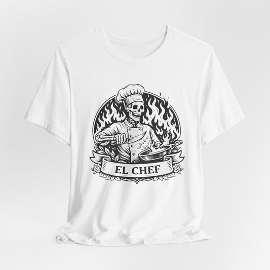 El Chef Loteria T-Shirt - Latino Art Tee Gift - Mexican Culture Chef Shirt - Hispanic Kitchen Loteria Tee - Chef Regalo