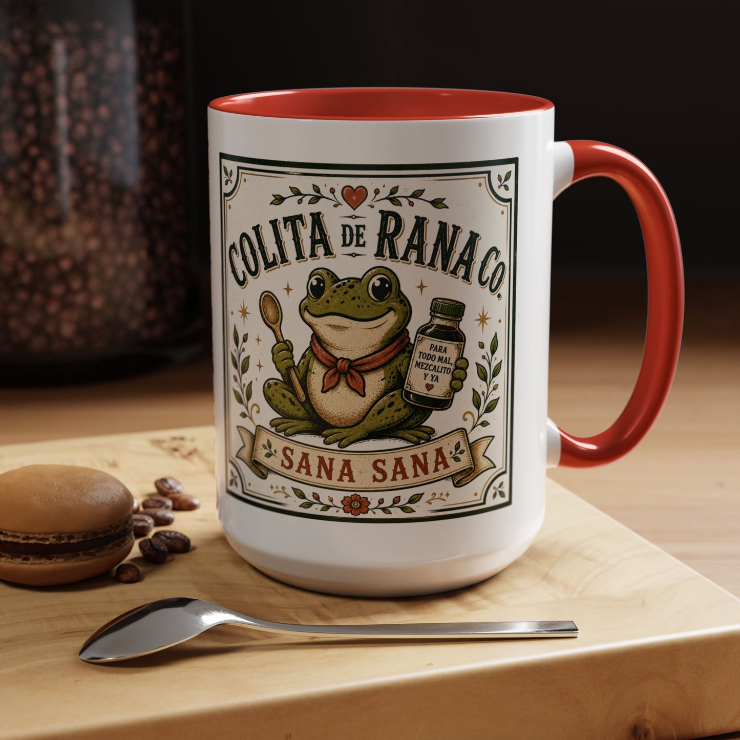 Colita De Rana Mug - Funny Spanish Coffee Cup Gift for Latina Women | Bilingual Humor Taza Regalo