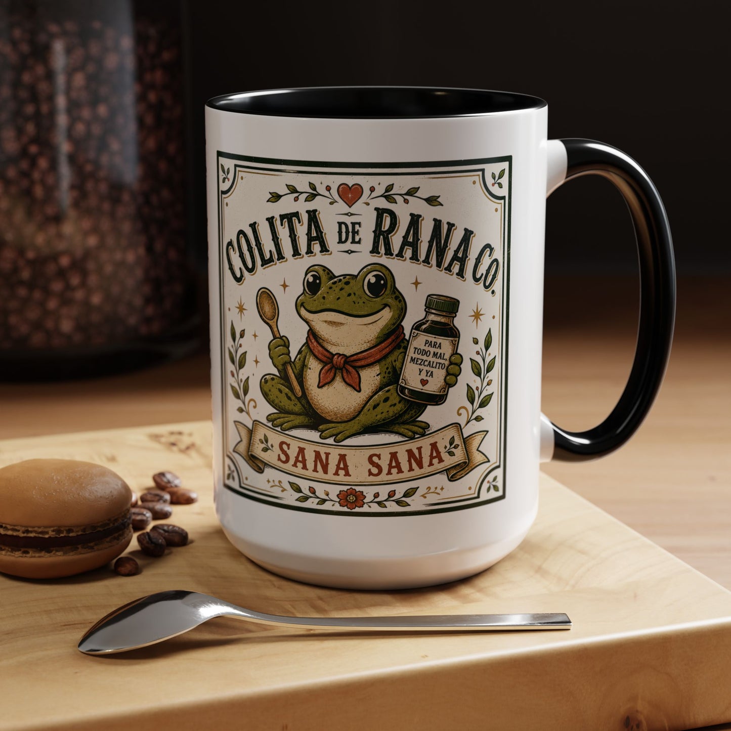 Colita De Rana Mug - Funny Spanish Coffee Cup Gift for Latina Women | Bilingual Humor Taza Regalo