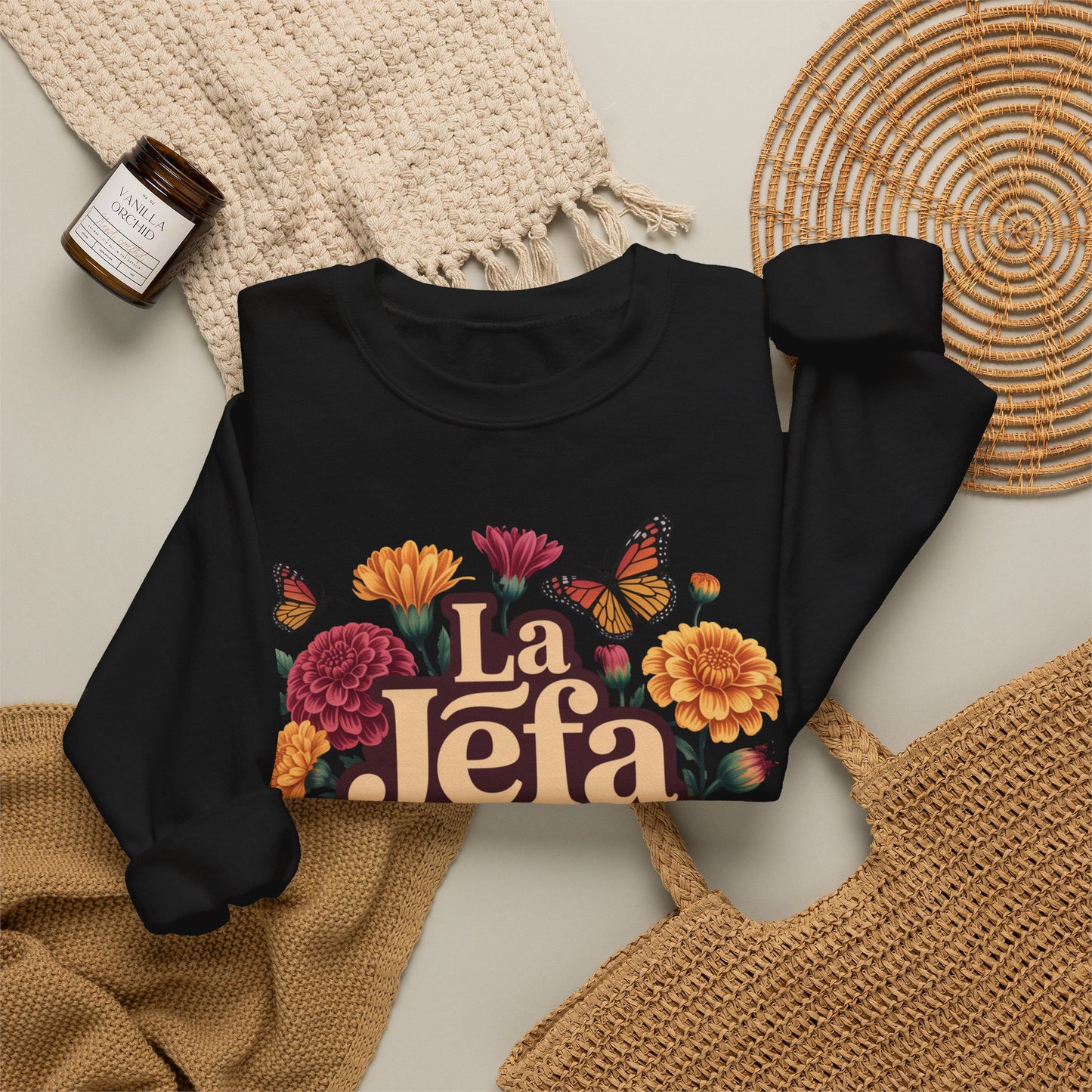 La Jefa Sweatshirt - Latina Boss Babe Gift - Mujer Fuerte Empowerment Hoodie - Feminist Gift for Her - Latina Pride Wear