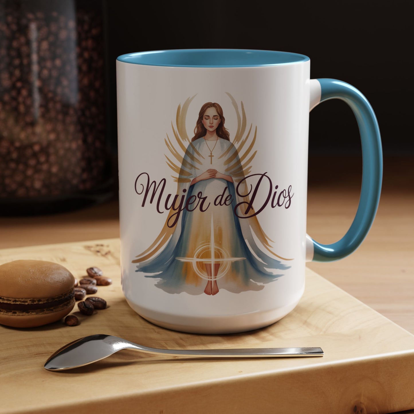 Mujer de Dios Mug - Spanish Faith Coffee Cup Gift for Christian Latina Women - Taza Religiosa Catholic Gift