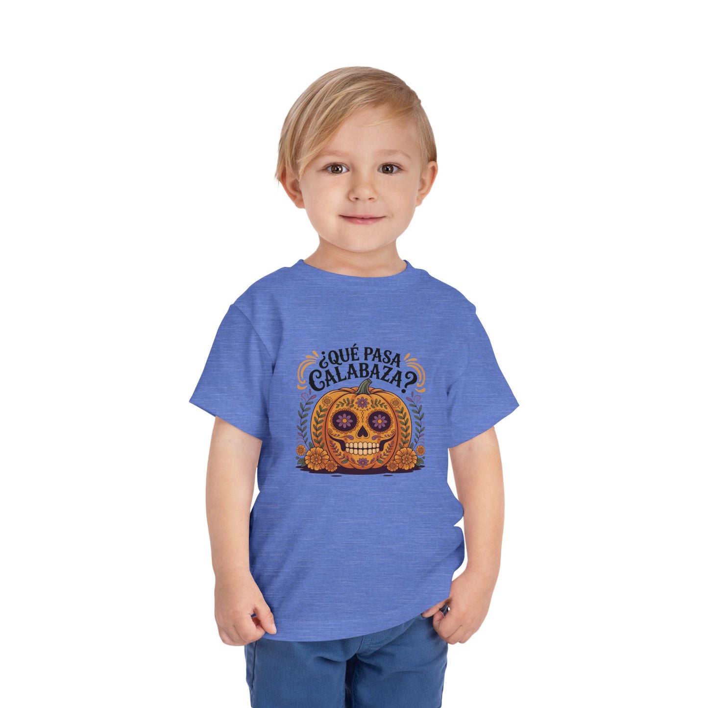 Que Pasa Calabaza Toddler T-Shirt - Funny Spanish Phrase Tee - Latino Culture Hispanic Heritage Gift - Bilingual Humor Shirt