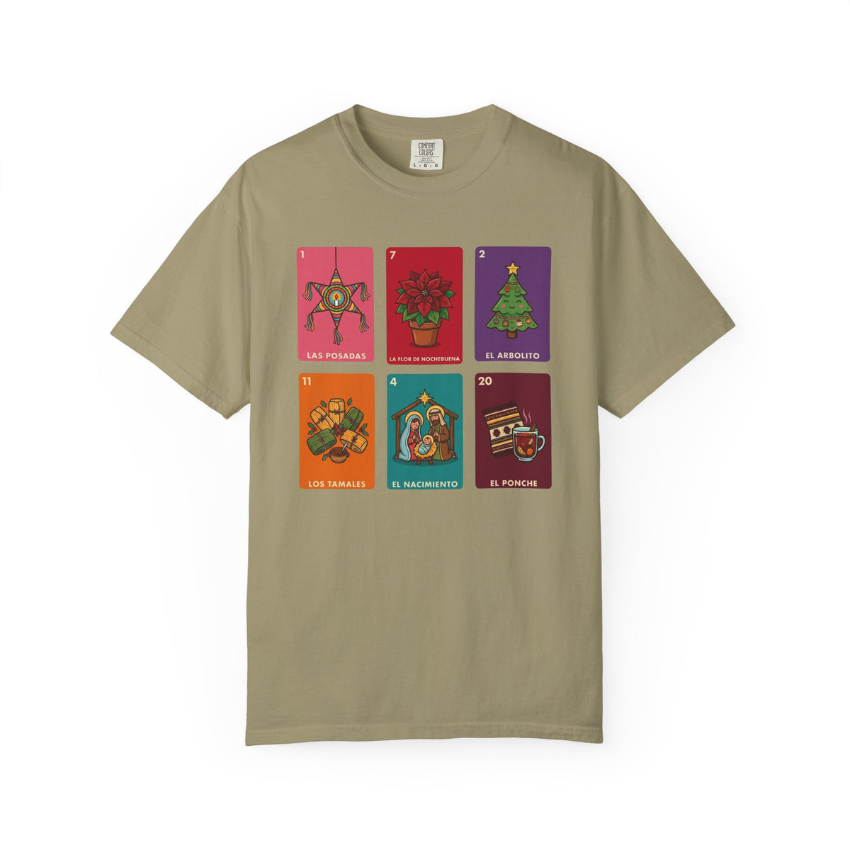 Loteria Navidad Shirt - Mexican Christmas Loteria Tee - Navidad Mexicana Posadas Tamales Ponche - Feliz Navidad Gift