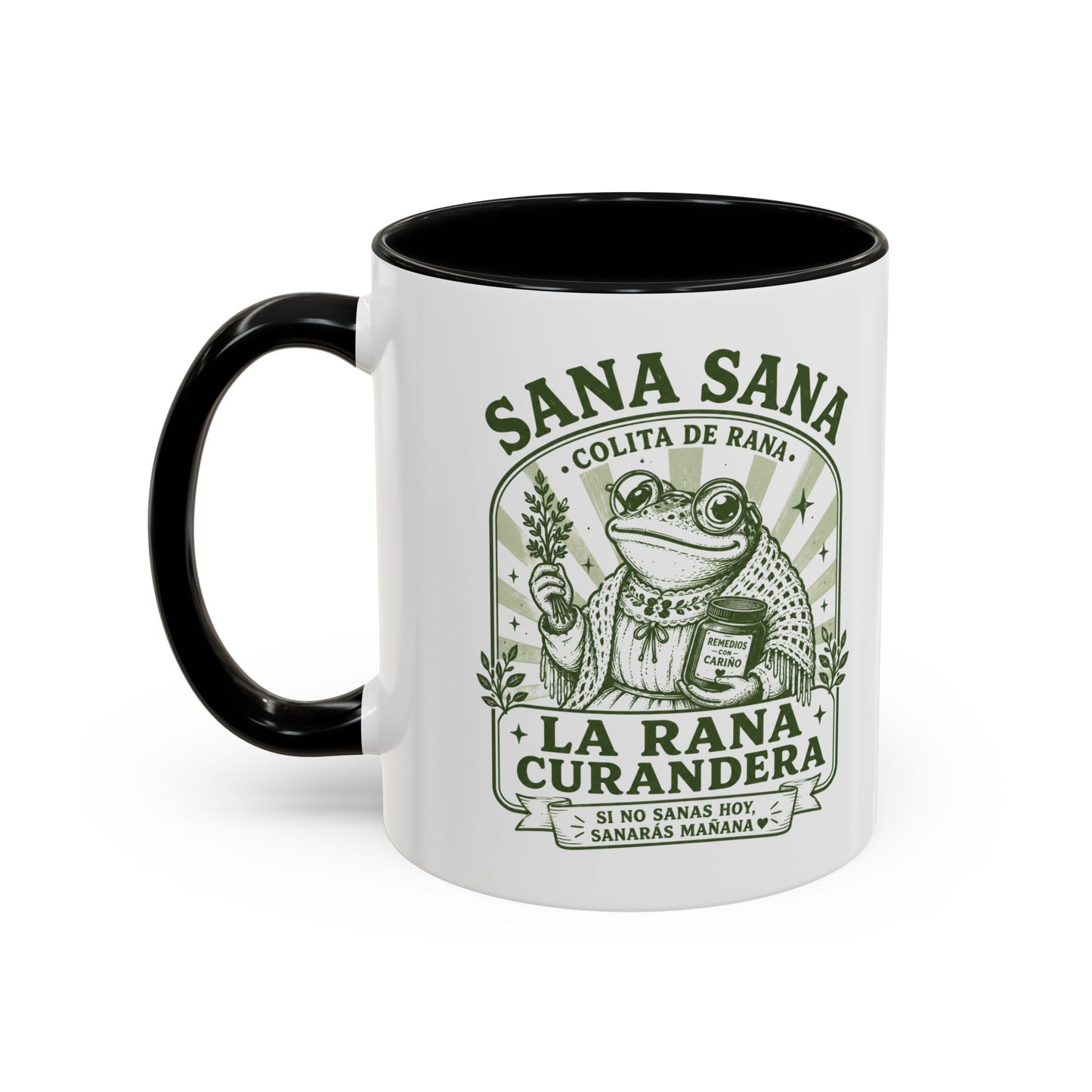 Colita De Rana Mug - Funny Spanish Saying Coffee Cup - Latina Gift Taza Divertida - Bilingual Humor Mug for Her