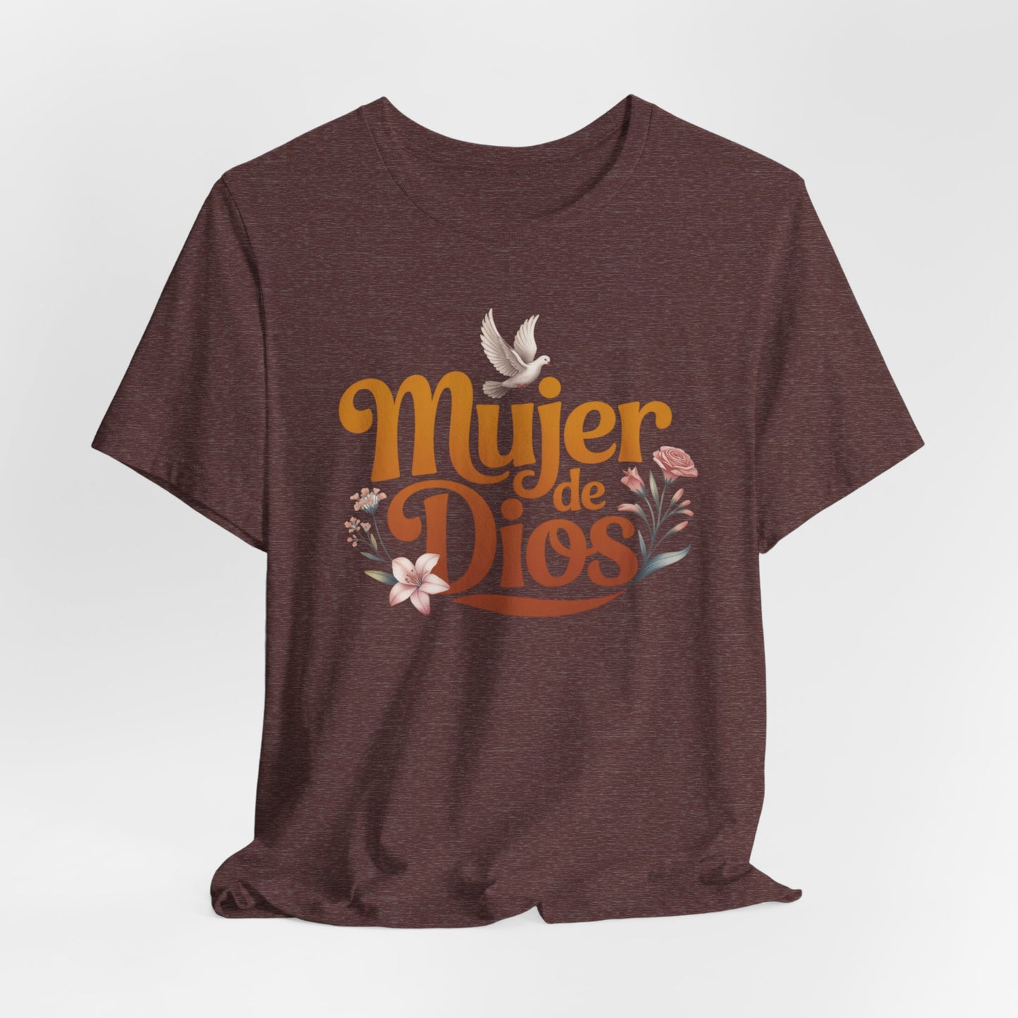 Mujer de Dios T-Shirt - Faith Based Latina Tee - Christian Spanish Gift - Catholic Blessed Mujer Shirt