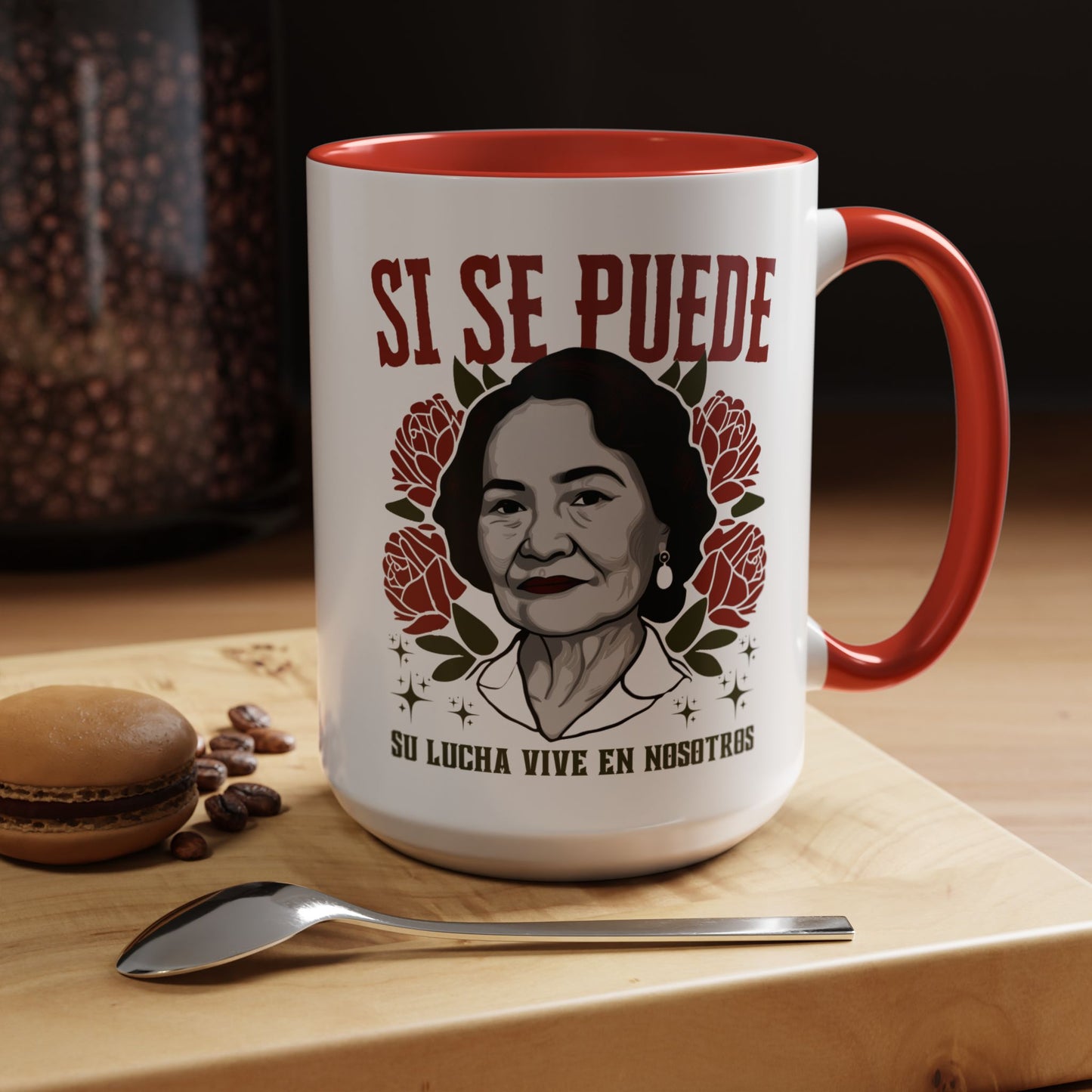 Civil Rights Dolores Huerta Accent Mug | Spanish Empowerment Coffee Mug