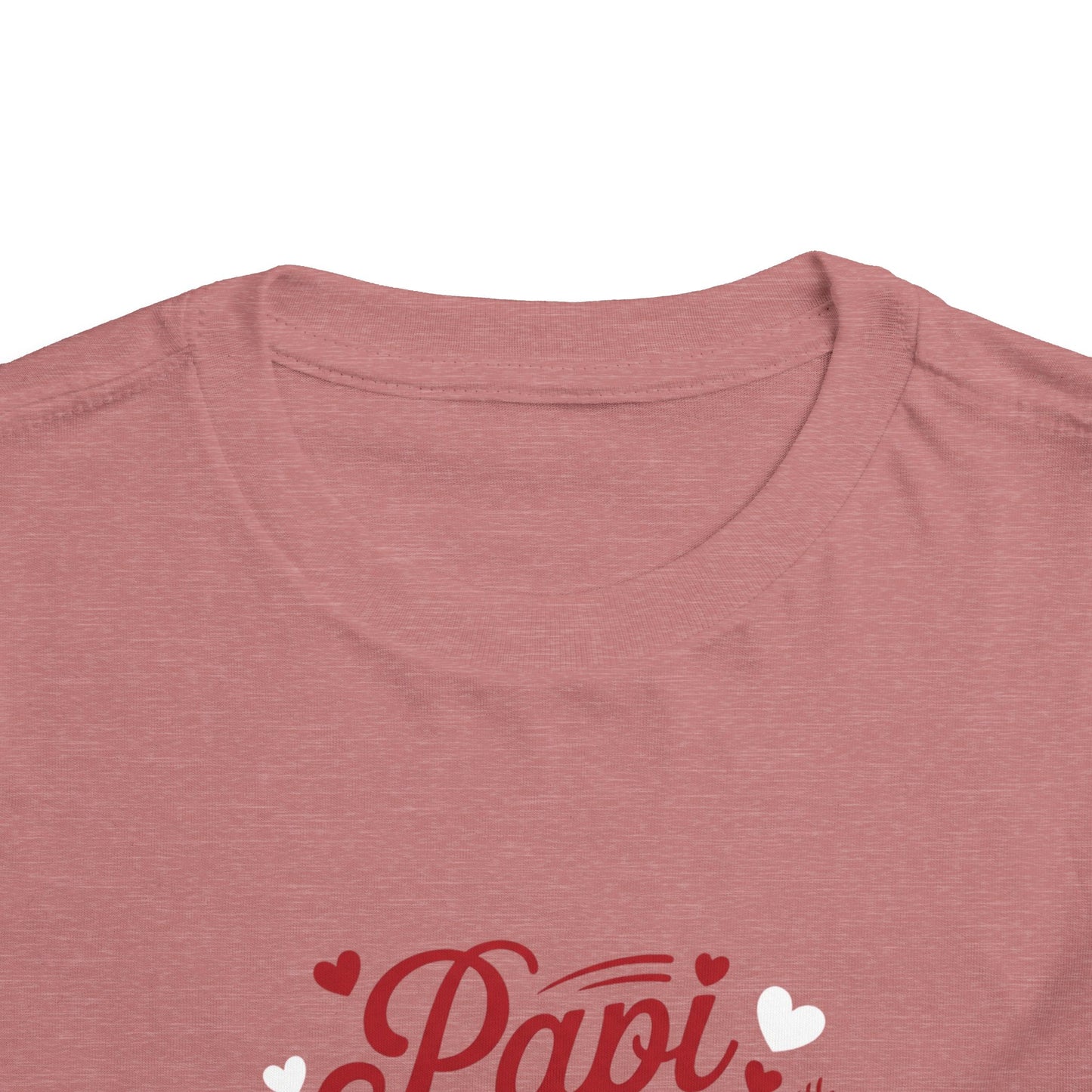 Papi is my Valentine Toddler Short Sleeve Tee