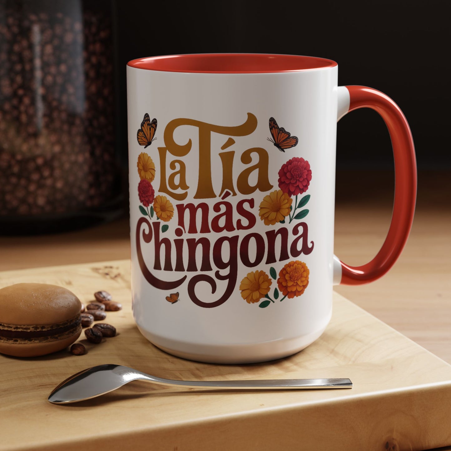 Tia Mas Chingona Mug - Best Tia Ever Coffee Cup - Latino Family Gift - Tia Querida Present - Hispanic Auntie Mug - Mi Tia Favorita