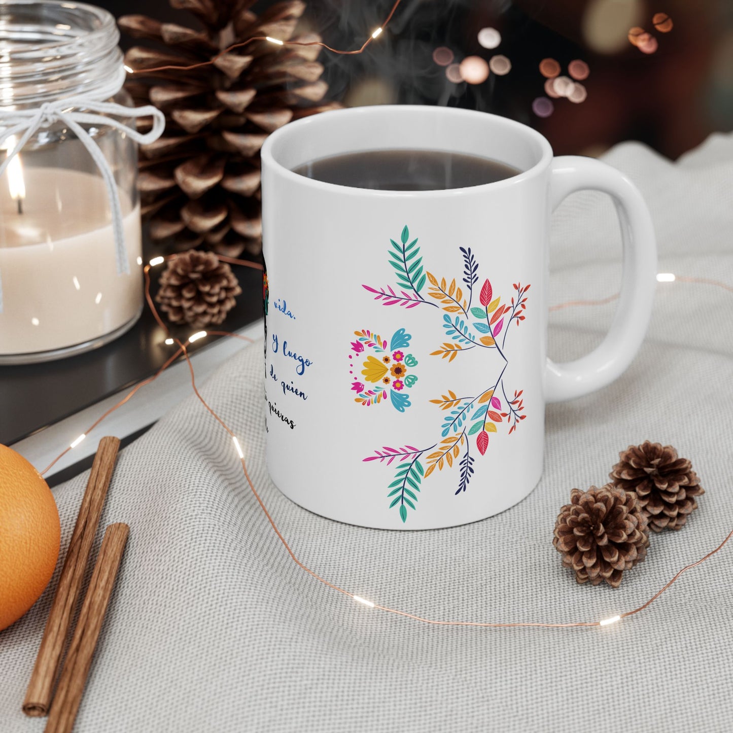 Enamorate en ti Quote Frida Kahlo Mug