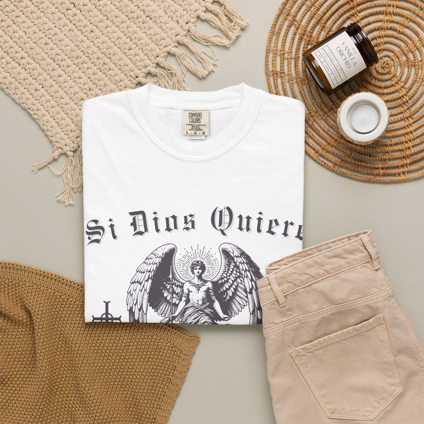 Si Dios Quiere Shirt |  Chicano Streetwear Tee | Latino Graphic Tee | Camisa Cristiana | Comfort Colors T Shirt