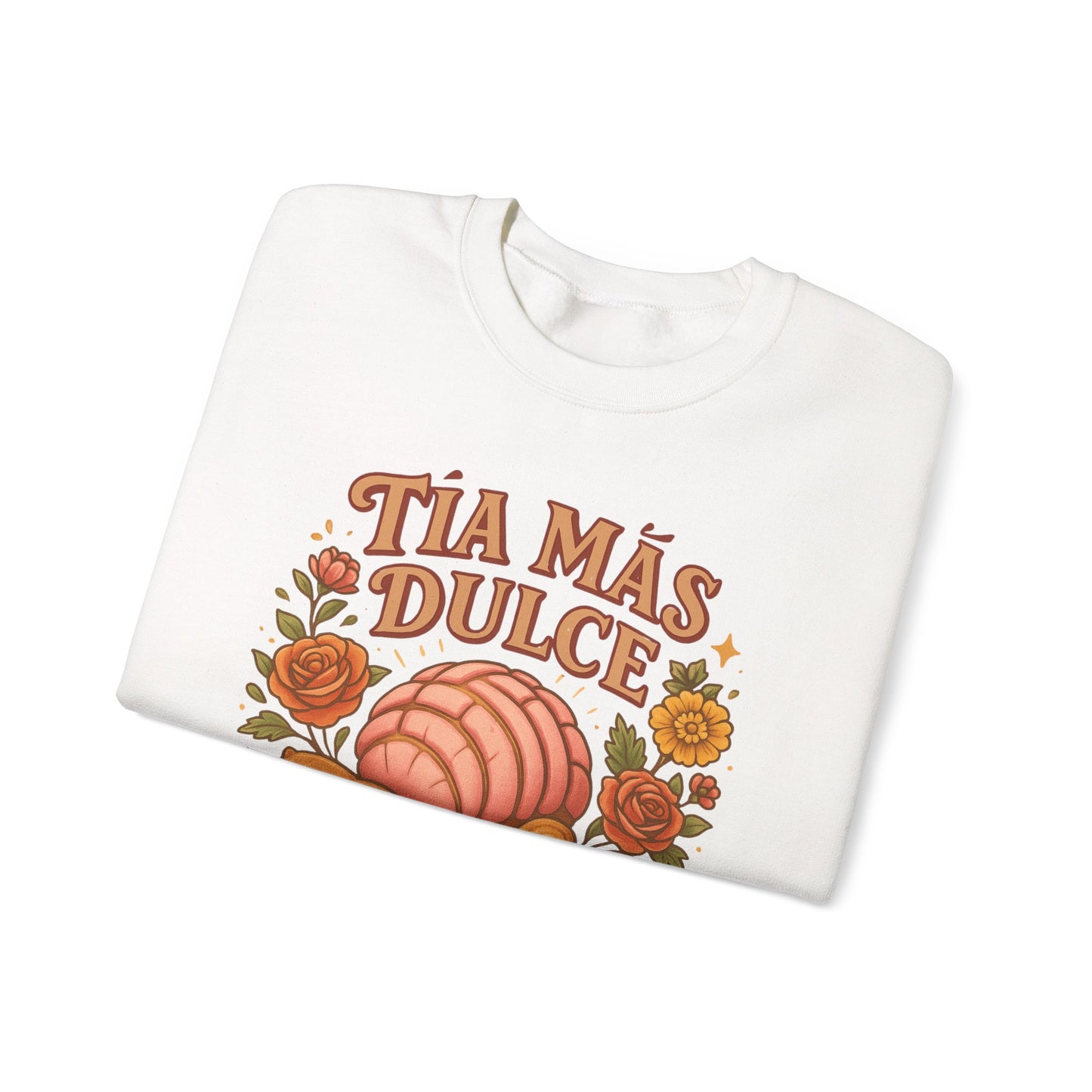 Tía Más Dulce Crewneck Sweatshirt | Concha and Pan Dulce Illustration | Customized Tia Sweater