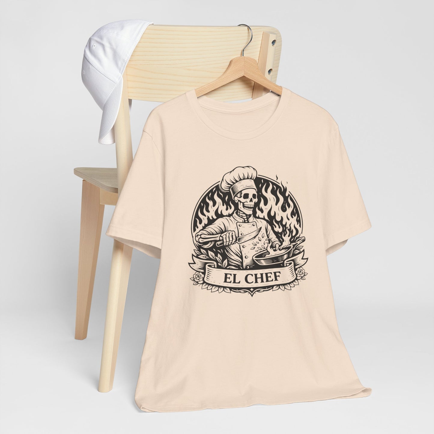 El Chef Loteria T-Shirt - Latino Art Tee Gift - Mexican Culture Chef Shirt - Hispanic Kitchen Loteria Tee - Chef Regalo
