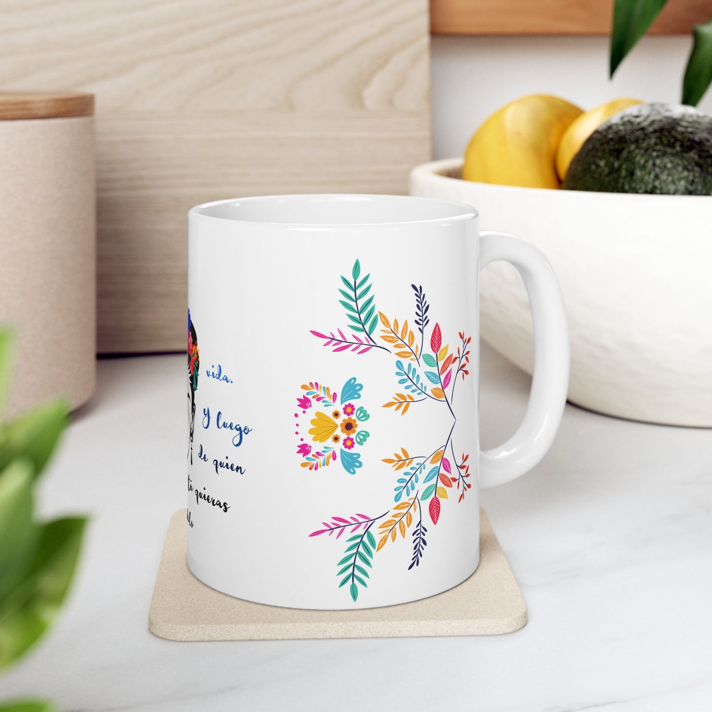 Enamorate en ti Quote Frida Kahlo Mug